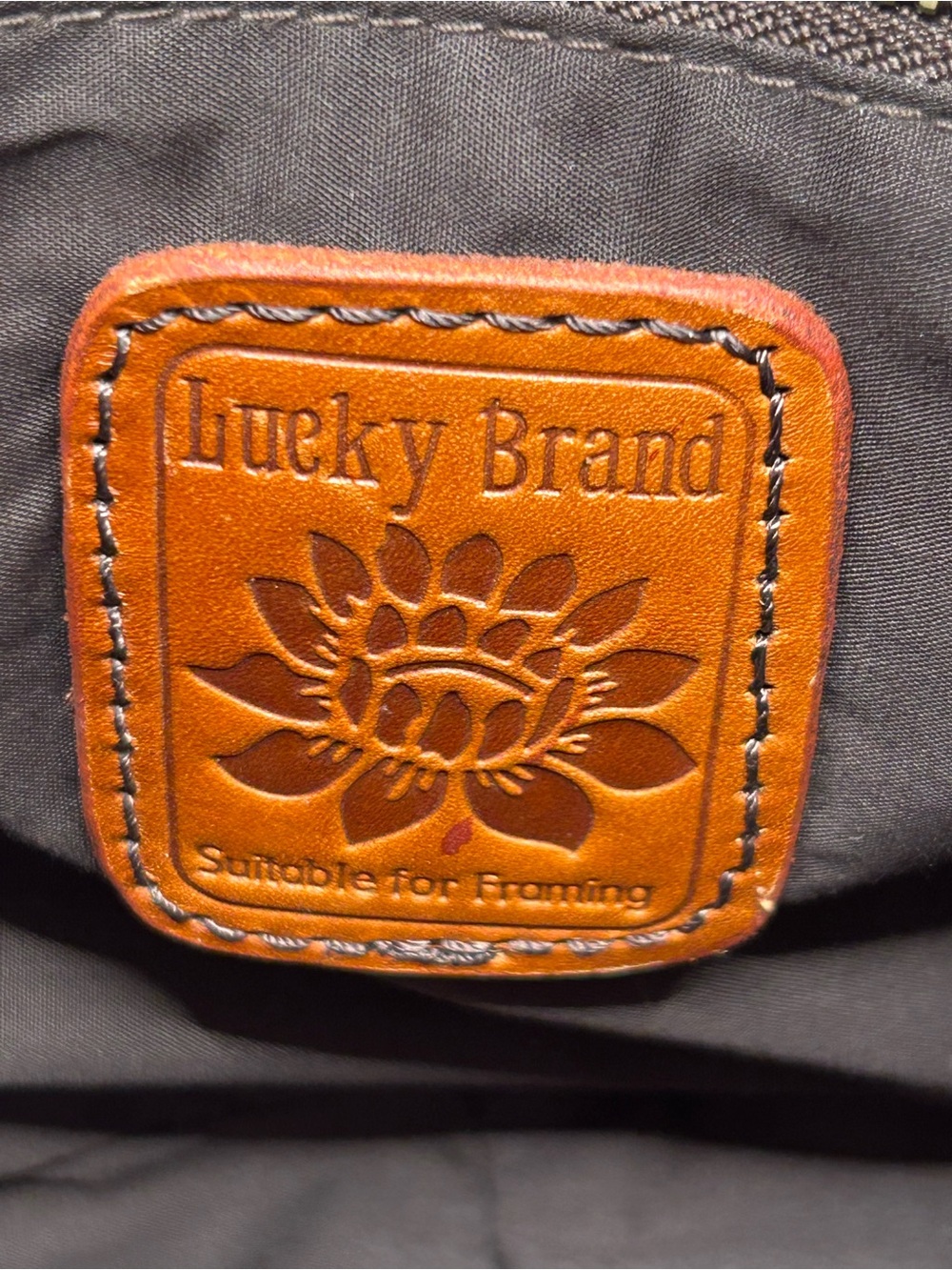 Lucky Brand Leather Peace Love Tiger Cognac Vintage - Picture 4 of 13